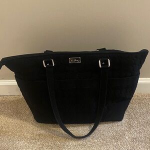 Vera Bradley Quilted Black Tote Diaper Bag